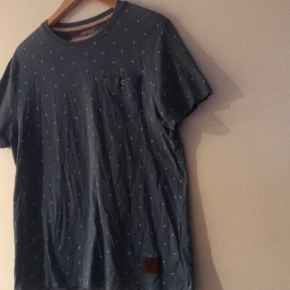 Point Zero Vintage Organic Cotton blue with white square dot pattern slim fit - Picture 2 of 8